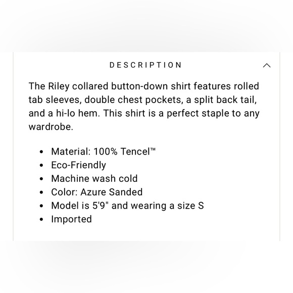 ⚫️ Velvet Heart Chambray Button Down Tuxedo Style - Picture 12 of 12